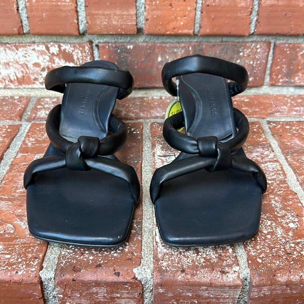 Paul Green Leah Black Vegan Nappa Strappy Kitten Heel Sandal Women's Size 8 - Picture 2 of 9